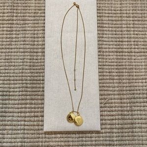 Double wrap charm necklace
